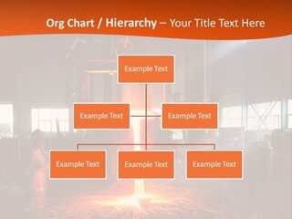 A Man Working On A Piece Of Metal In A Factory PowerPoint Template
