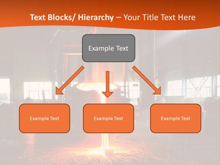 A Man Working On A Piece Of Metal In A Factory PowerPoint Template