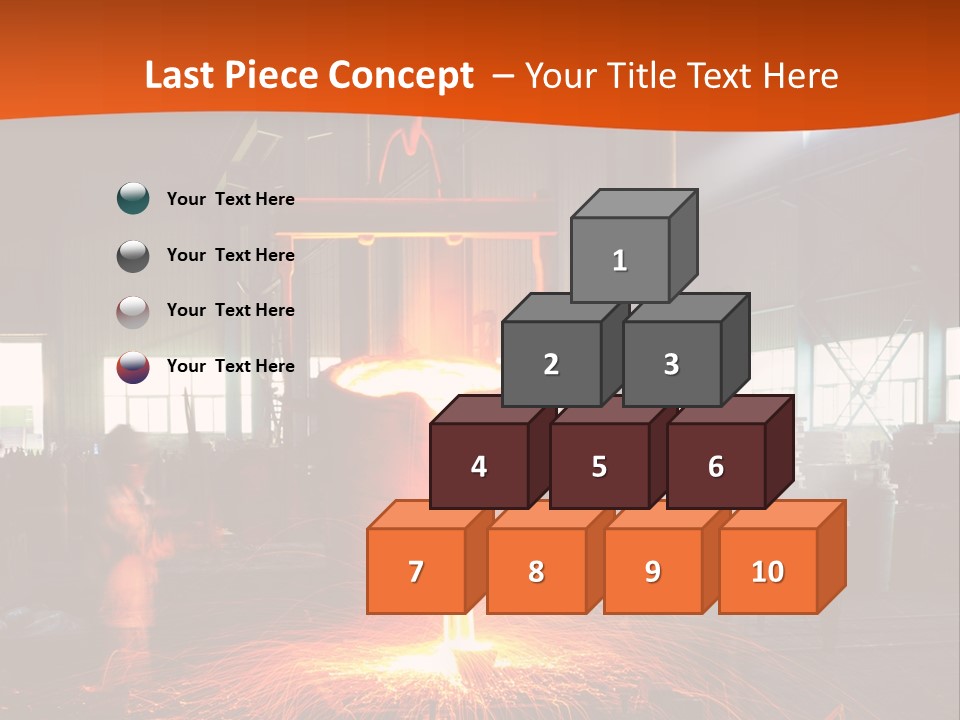 A Man Working On A Piece Of Metal In A Factory PowerPoint Template