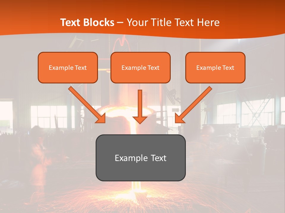A Man Working On A Piece Of Metal In A Factory PowerPoint Template