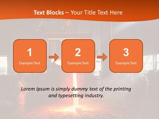 A Man Working On A Piece Of Metal In A Factory PowerPoint Template