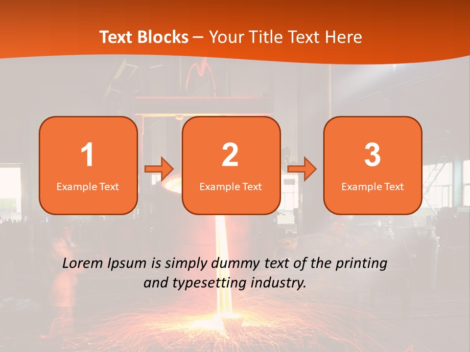 A Man Working On A Piece Of Metal In A Factory PowerPoint Template
