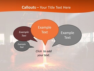 A Man Working On A Piece Of Metal In A Factory PowerPoint Template