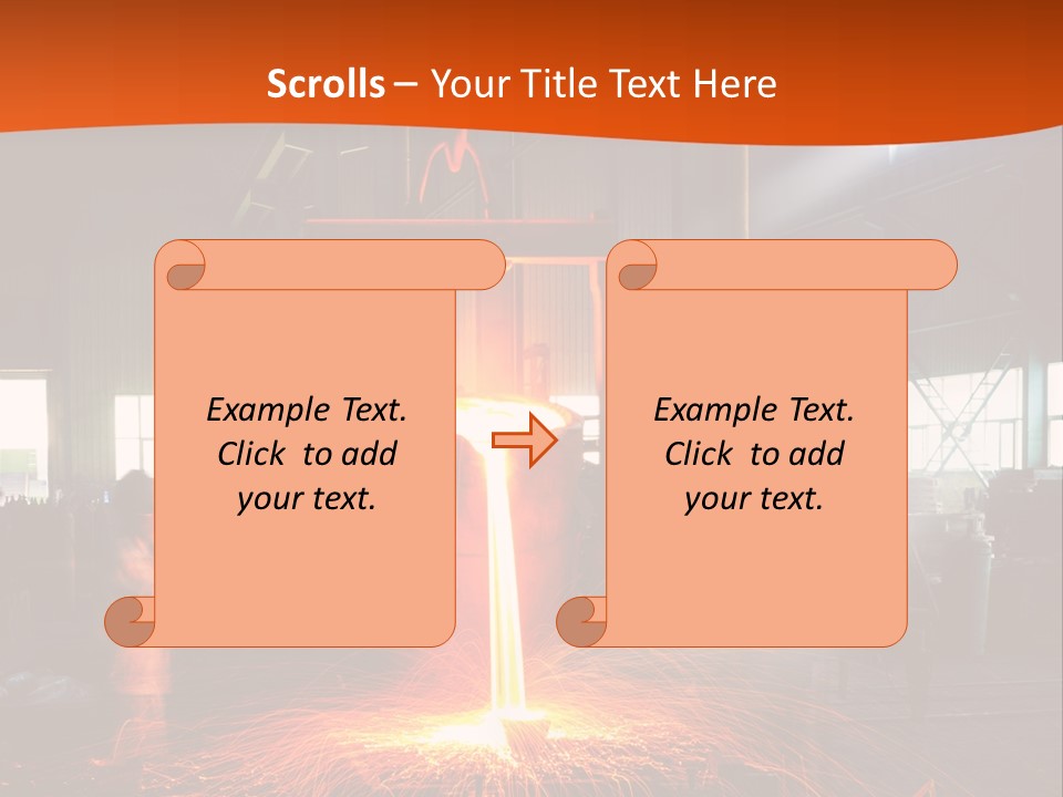 A Man Working On A Piece Of Metal In A Factory PowerPoint Template