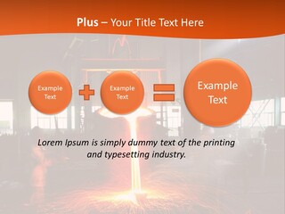 A Man Working On A Piece Of Metal In A Factory PowerPoint Template