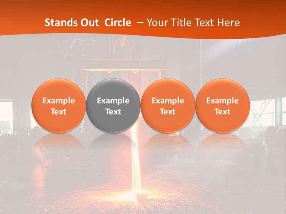 A Man Working On A Piece Of Metal In A Factory PowerPoint Template