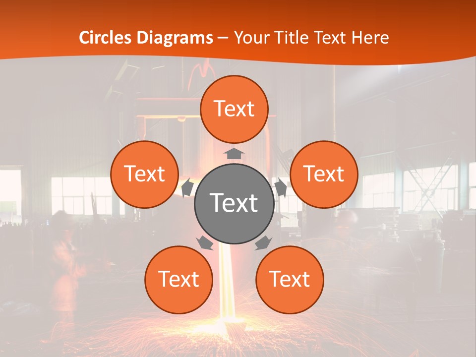 A Man Working On A Piece Of Metal In A Factory PowerPoint Template