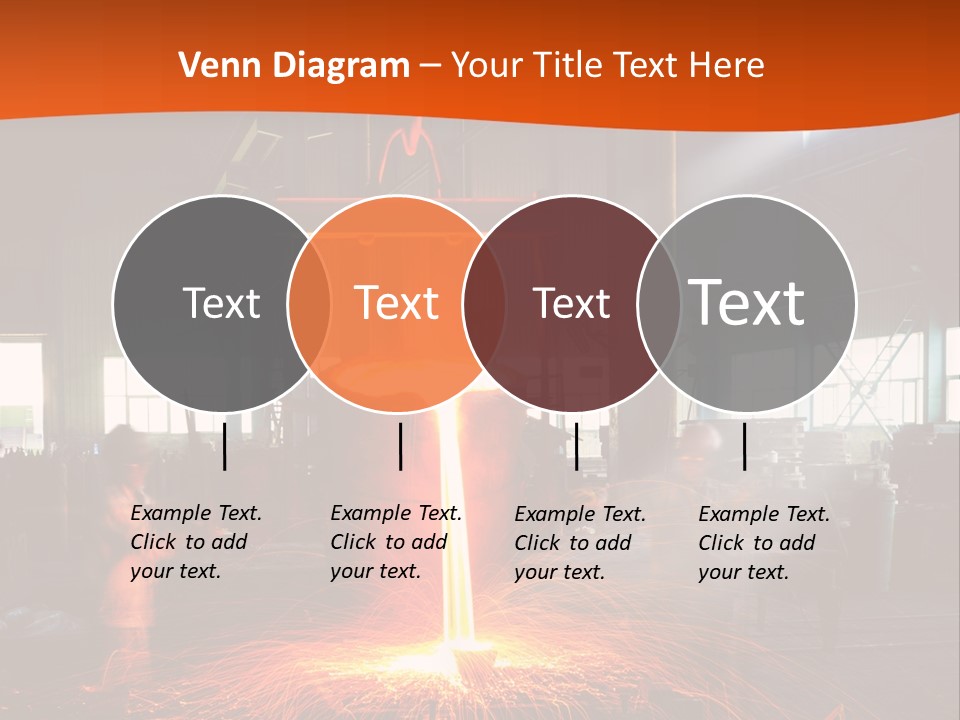 A Man Working On A Piece Of Metal In A Factory PowerPoint Template