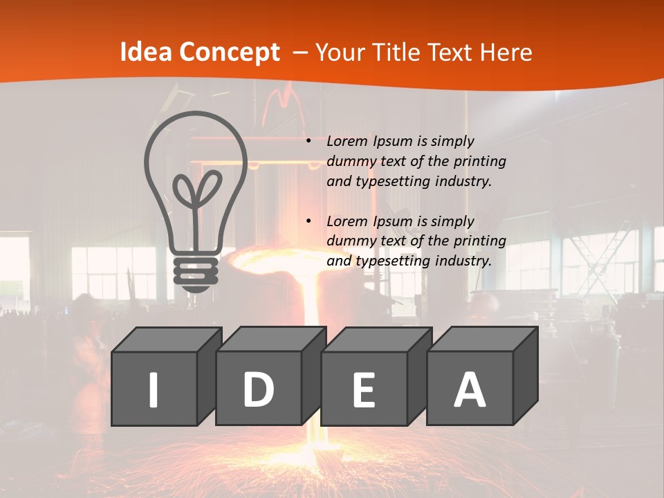 A Man Working On A Piece Of Metal In A Factory PowerPoint Template