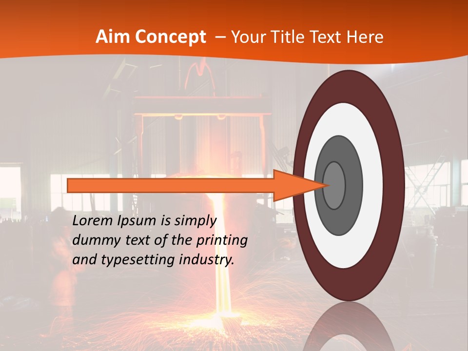 A Man Working On A Piece Of Metal In A Factory PowerPoint Template