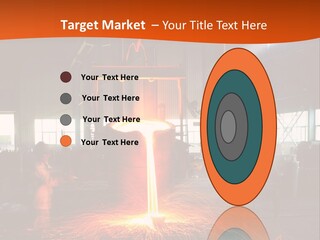 A Man Working On A Piece Of Metal In A Factory PowerPoint Template