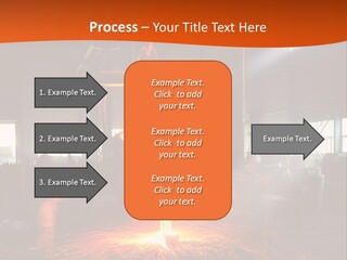 A Man Working On A Piece Of Metal In A Factory PowerPoint Template