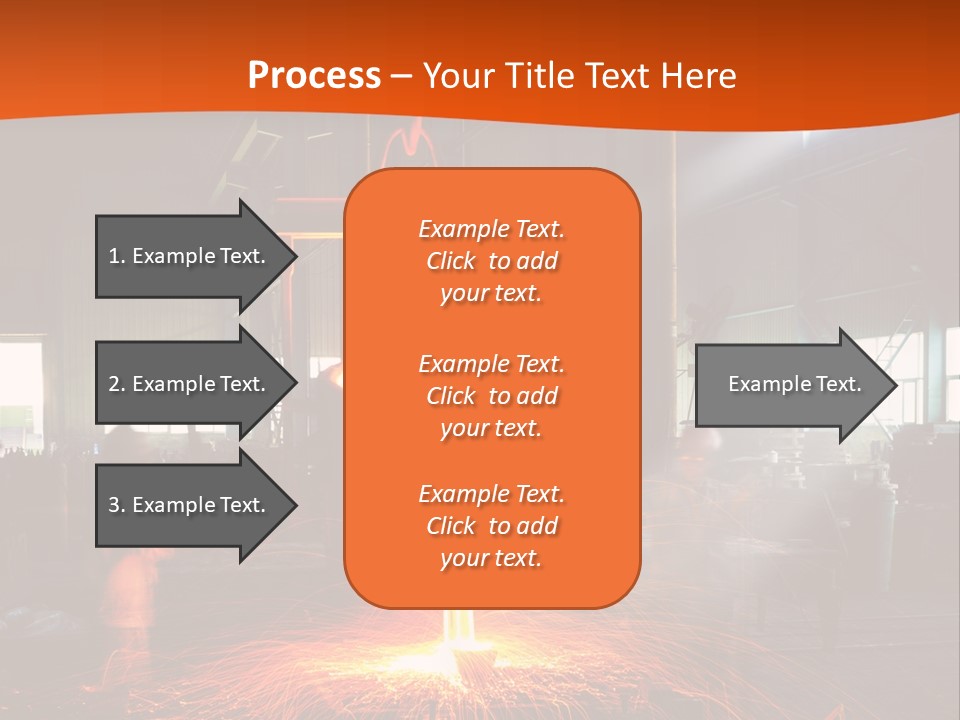 A Man Working On A Piece Of Metal In A Factory PowerPoint Template