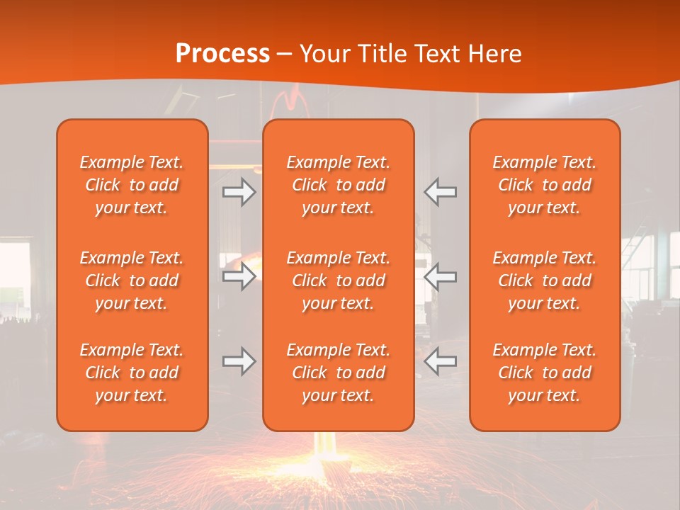 A Man Working On A Piece Of Metal In A Factory PowerPoint Template