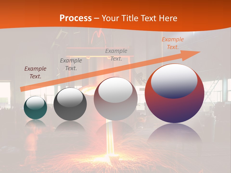 A Man Working On A Piece Of Metal In A Factory PowerPoint Template