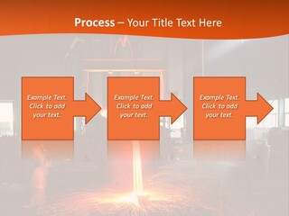 A Man Working On A Piece Of Metal In A Factory PowerPoint Template