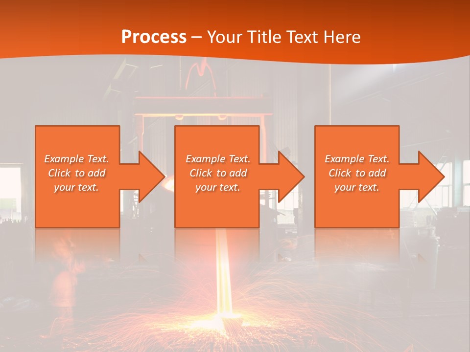 A Man Working On A Piece Of Metal In A Factory PowerPoint Template