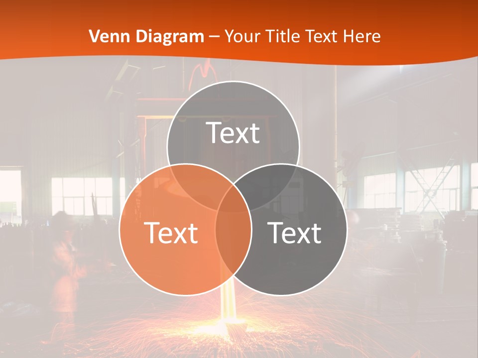 A Man Working On A Piece Of Metal In A Factory PowerPoint Template