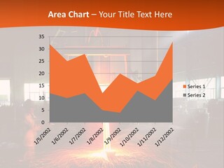 A Man Working On A Piece Of Metal In A Factory PowerPoint Template