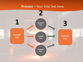 A Man Working On A Piece Of Metal In A Factory PowerPoint Template