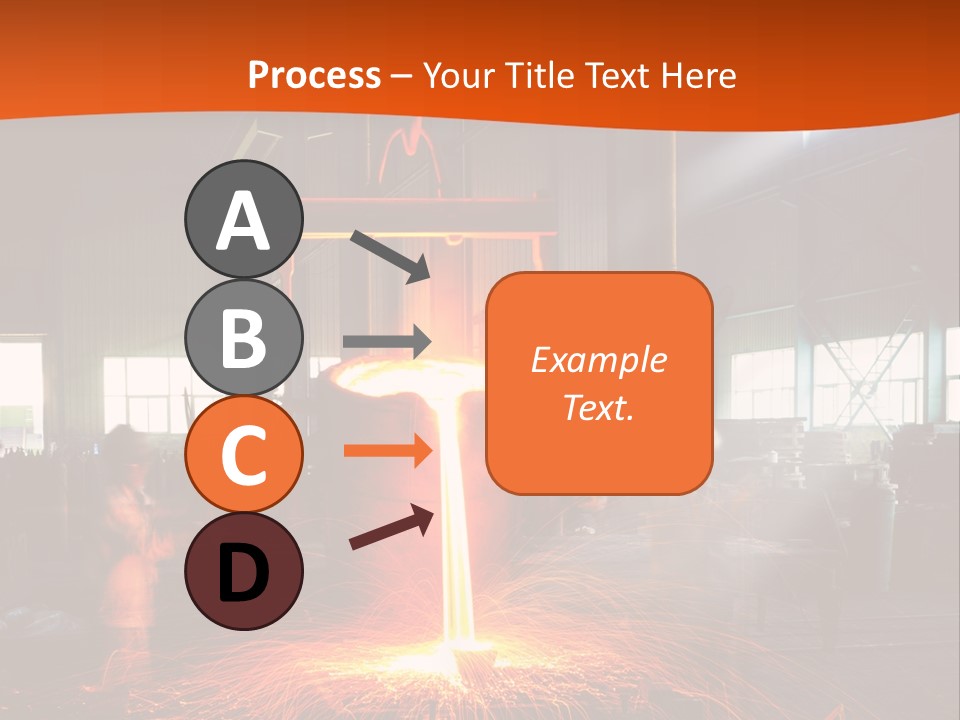 A Man Working On A Piece Of Metal In A Factory PowerPoint Template