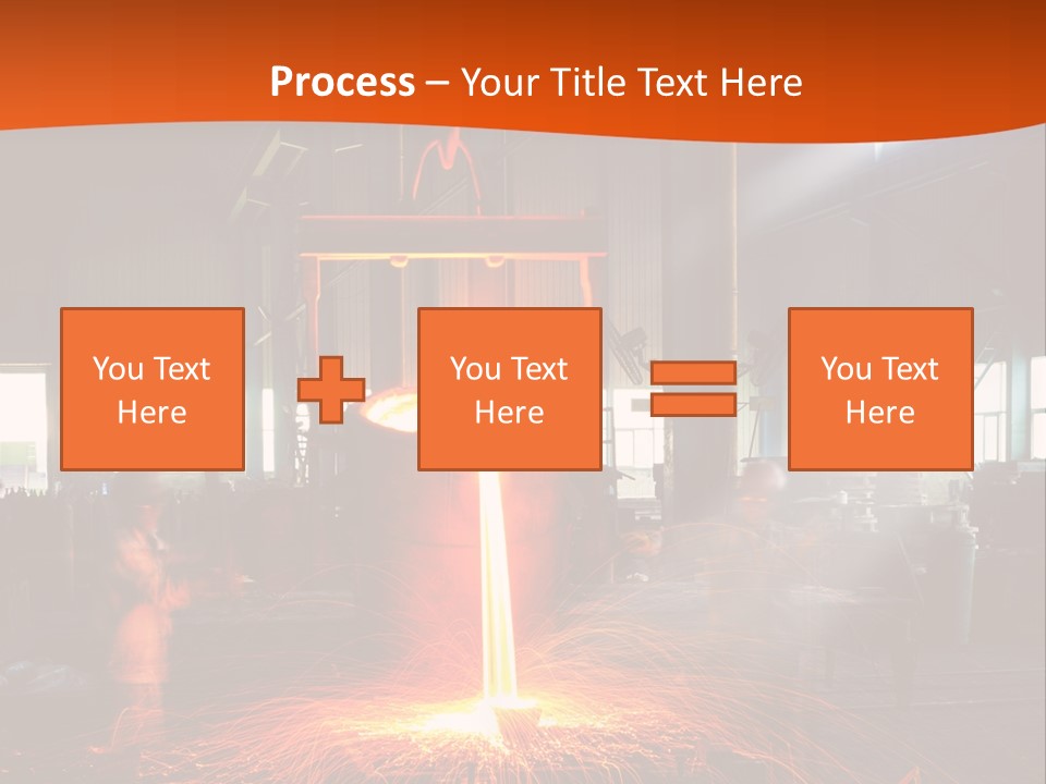 A Man Working On A Piece Of Metal In A Factory PowerPoint Template
