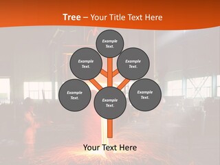 A Man Working On A Piece Of Metal In A Factory PowerPoint Template