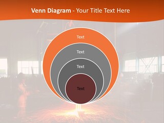 A Man Working On A Piece Of Metal In A Factory PowerPoint Template