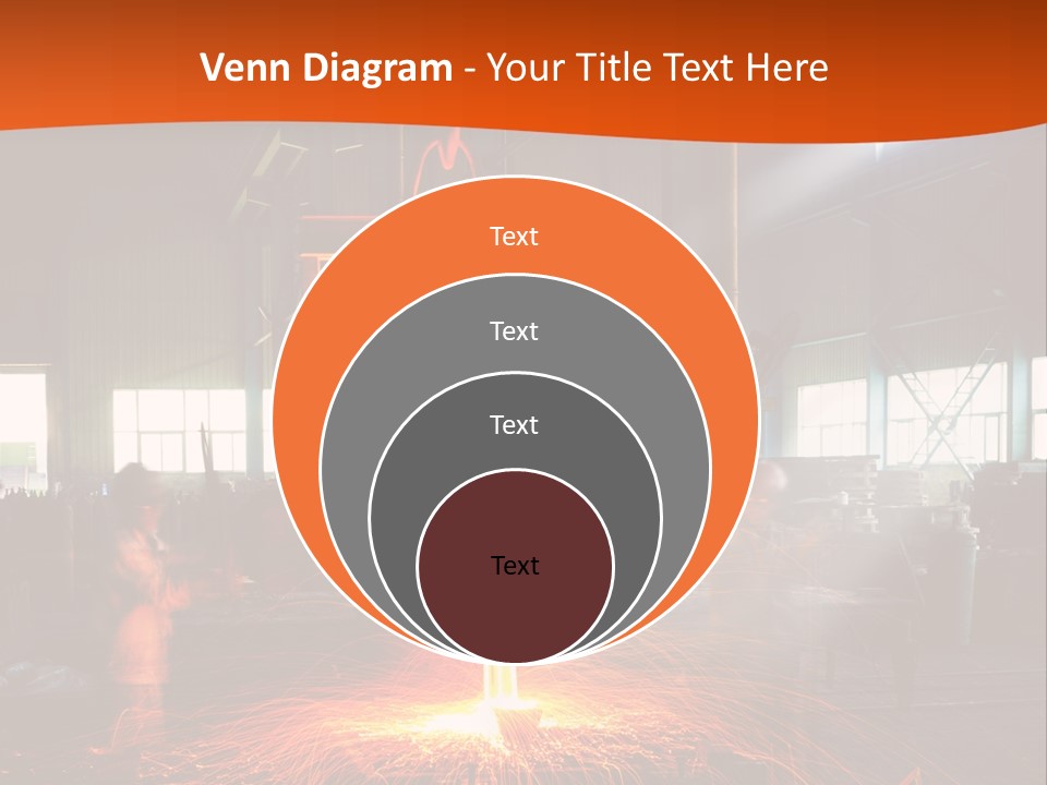 A Man Working On A Piece Of Metal In A Factory PowerPoint Template