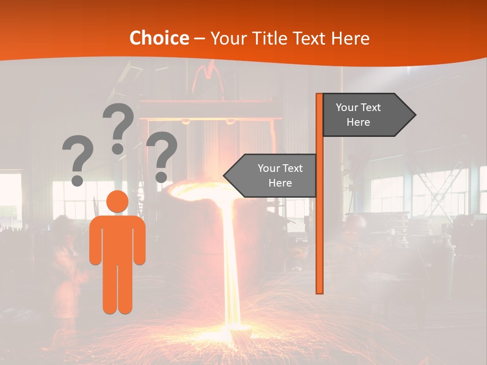 A Man Working On A Piece Of Metal In A Factory PowerPoint Template