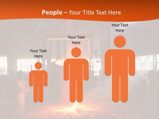 A Man Working On A Piece Of Metal In A Factory PowerPoint Template