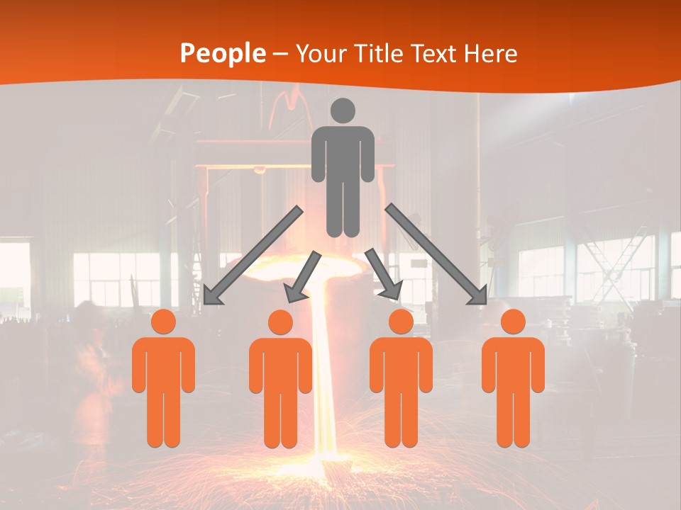 A Man Working On A Piece Of Metal In A Factory PowerPoint Template