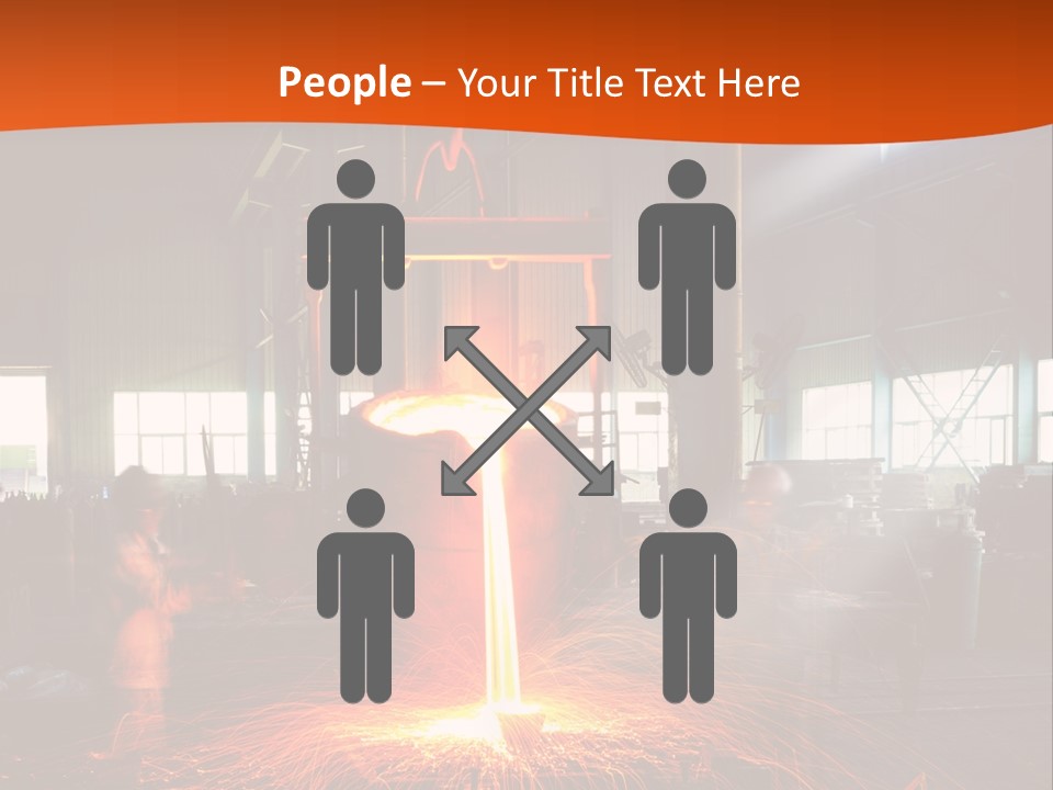 A Man Working On A Piece Of Metal In A Factory PowerPoint Template