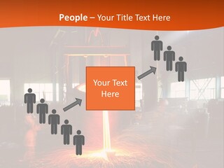 A Man Working On A Piece Of Metal In A Factory PowerPoint Template