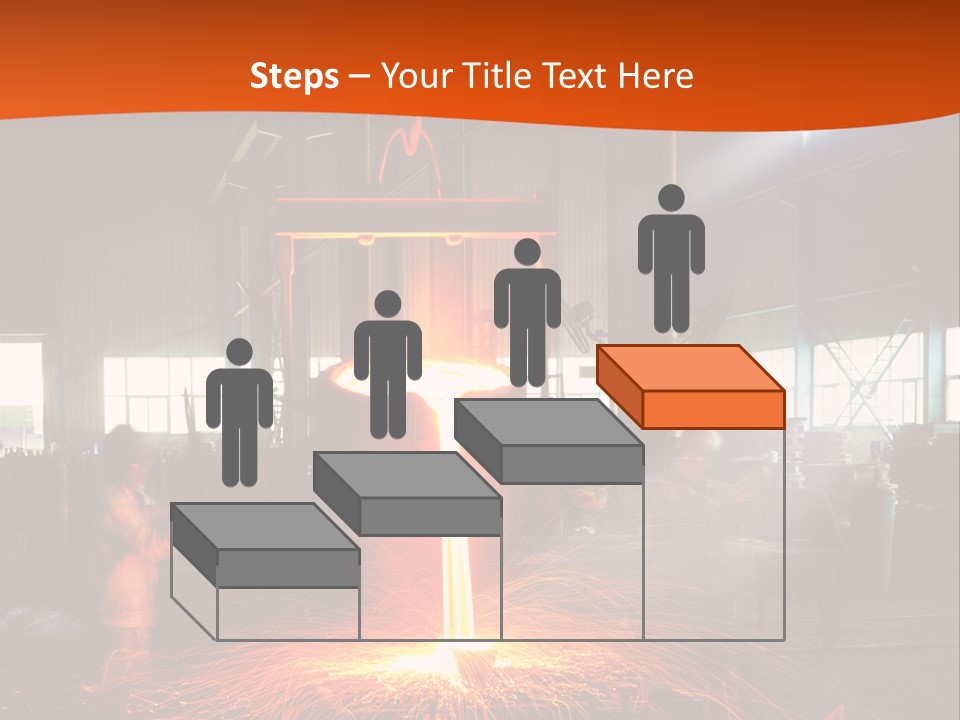 A Man Working On A Piece Of Metal In A Factory PowerPoint Template
