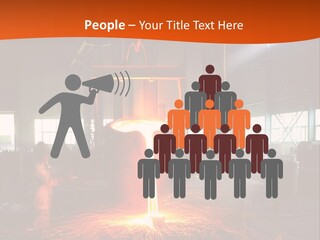 A Man Working On A Piece Of Metal In A Factory PowerPoint Template