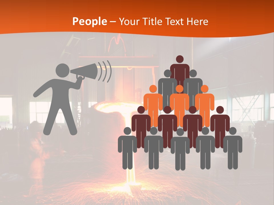 A Man Working On A Piece Of Metal In A Factory PowerPoint Template