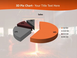 A Man Working On A Piece Of Metal In A Factory PowerPoint Template