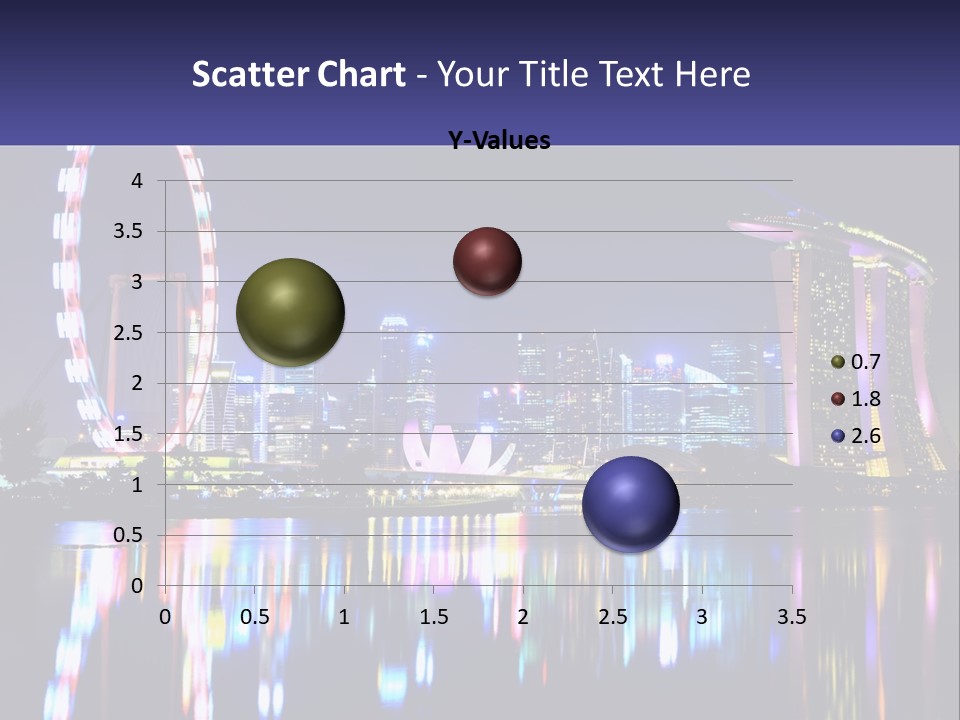 A Large Ferris Wheel In The Middle Of A City At Night PowerPoint Template