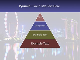 A Large Ferris Wheel In The Middle Of A City At Night PowerPoint Template