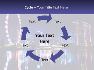A Large Ferris Wheel In The Middle Of A City At Night PowerPoint Template