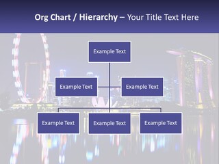 A Large Ferris Wheel In The Middle Of A City At Night PowerPoint Template