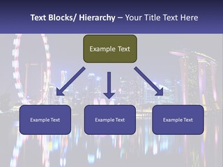 A Large Ferris Wheel In The Middle Of A City At Night PowerPoint Template