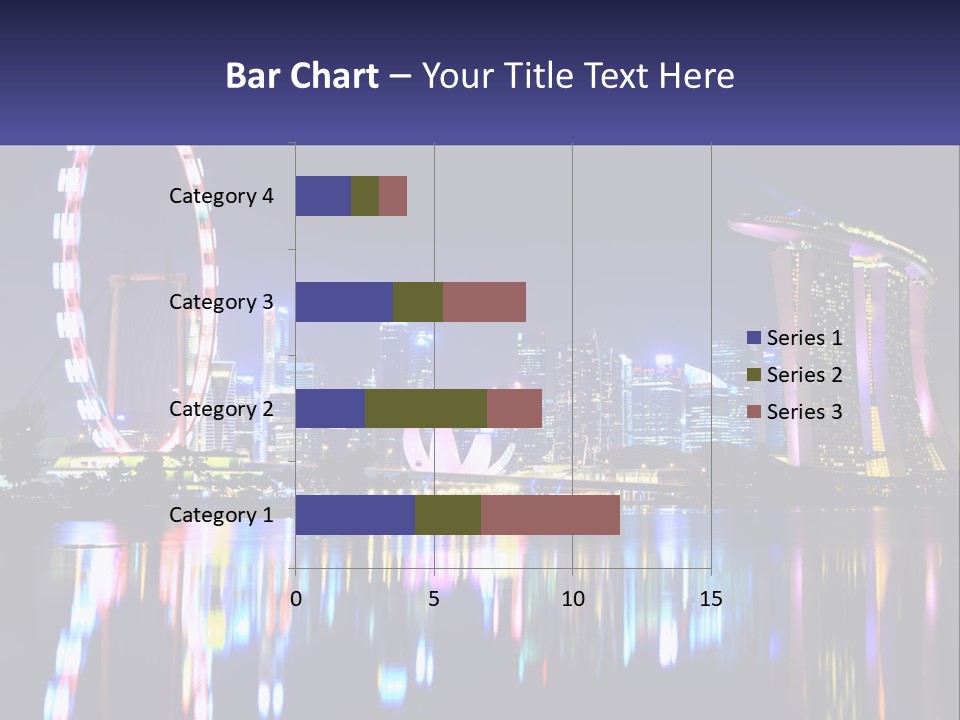 A Large Ferris Wheel In The Middle Of A City At Night PowerPoint Template