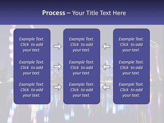 A Large Ferris Wheel In The Middle Of A City At Night PowerPoint Template