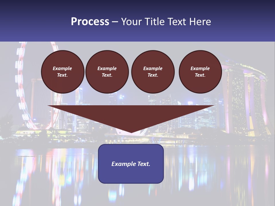 A Large Ferris Wheel In The Middle Of A City At Night PowerPoint Template