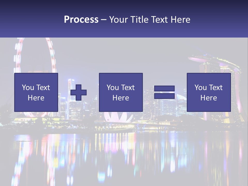A Large Ferris Wheel In The Middle Of A City At Night PowerPoint Template