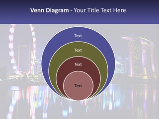 A Large Ferris Wheel In The Middle Of A City At Night PowerPoint Template