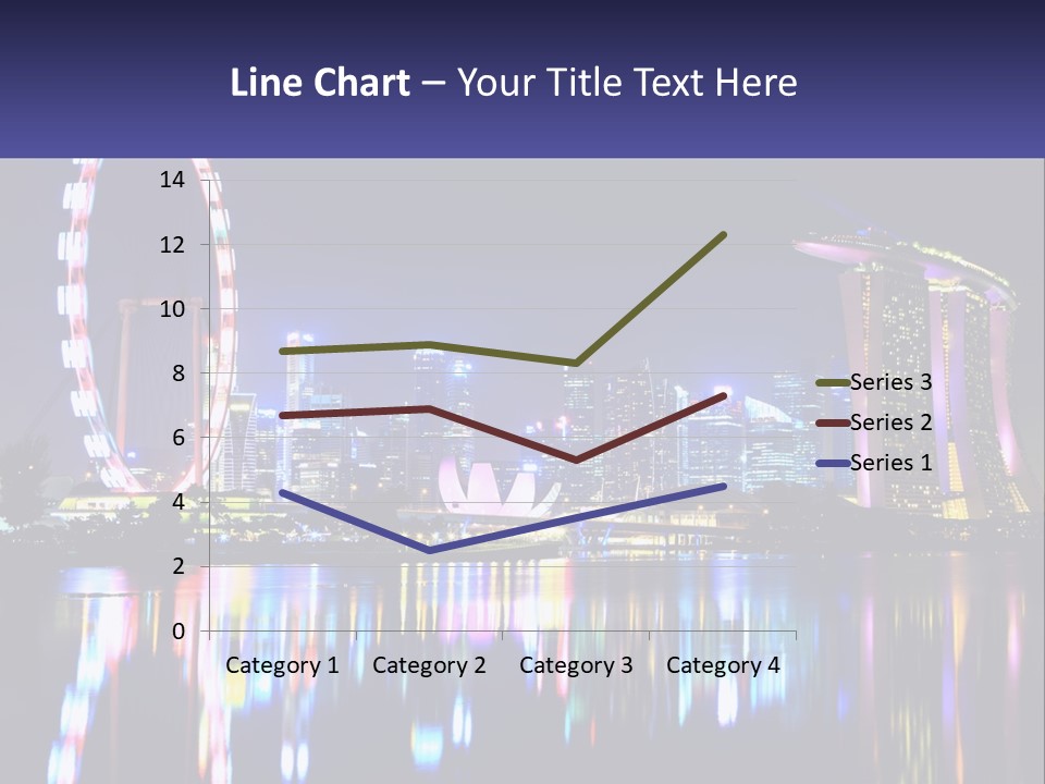 A Large Ferris Wheel In The Middle Of A City At Night PowerPoint Template