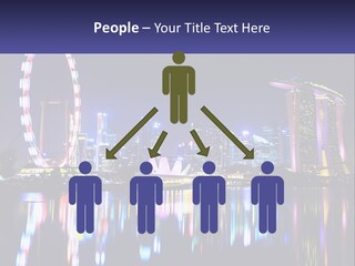A Large Ferris Wheel In The Middle Of A City At Night PowerPoint Template
